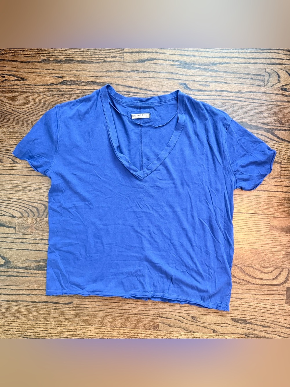 We The Free NWOT Royal Blue V‑Neck Short Sleeve Tee - size XS